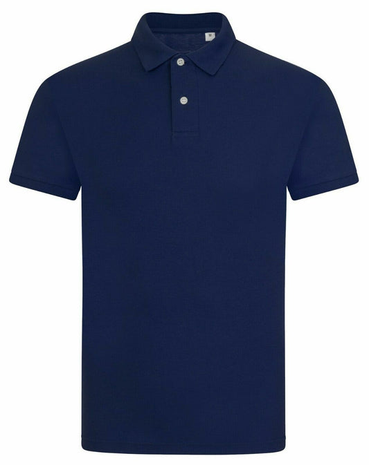 Mens Polo Shirt T-shirt Top Plain Short Sleeve Active Pique Casual Golf Leisure Navy