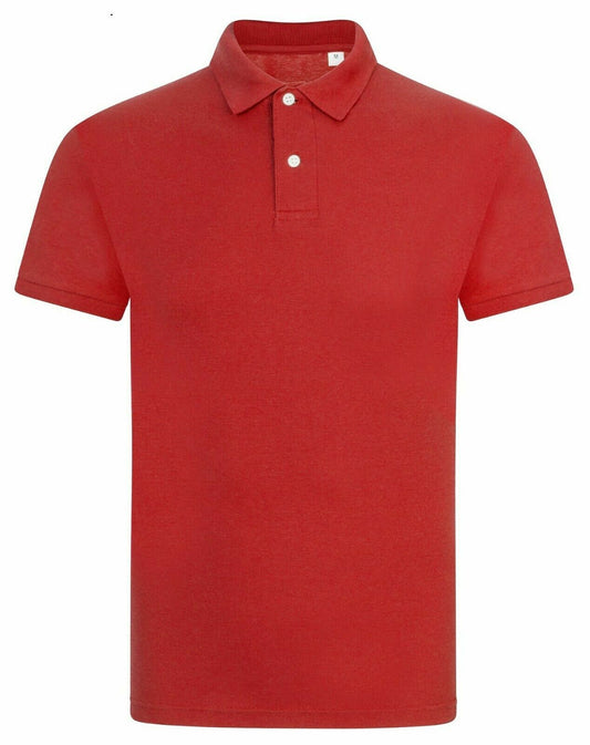 Mens Polo Shirt T-shirt Top Plain Short Sleeve Active Pique Casual Golf Leisure Red